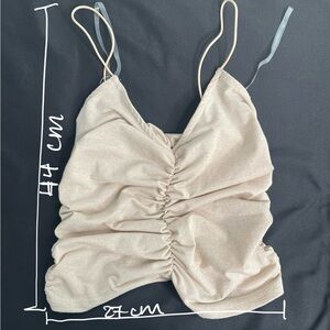 Sparkly Champagne crop top